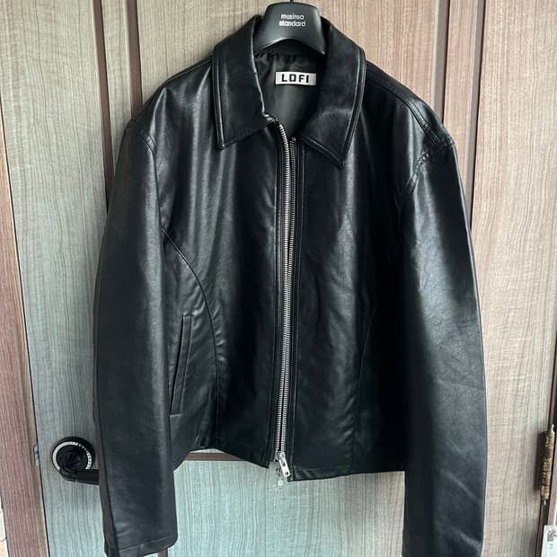 새상품(L)로파이 스테디 싱글 라이더자켓 블랙