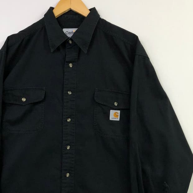 XL 칼하트 블랙 워크 셔츠