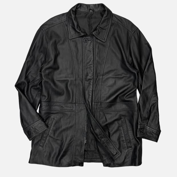 sheep skin leather coat