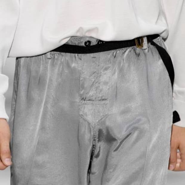 Yves Saint Laurent 08SS poplin easy pant