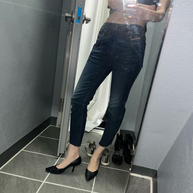 디젤 앵클 스키니 팬츠