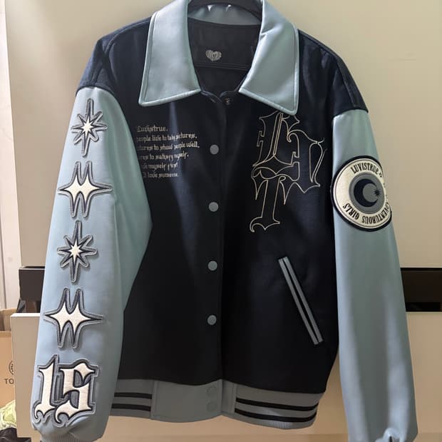 실착1회] 러브이즈트루 바시티자켓 MZ LVT VARSITY JACKET