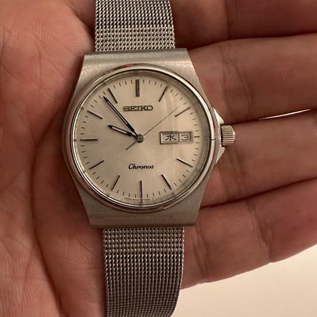 80s seiko chronos quatz day-date