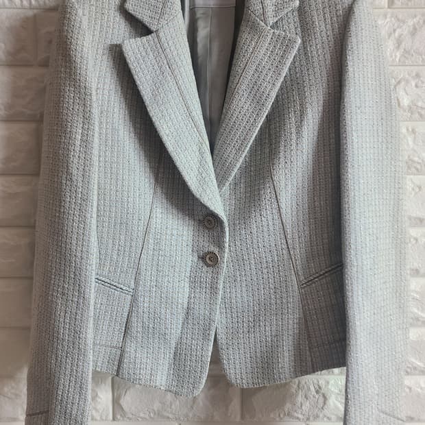 MINE 트위드 자켓 하늘색(55)