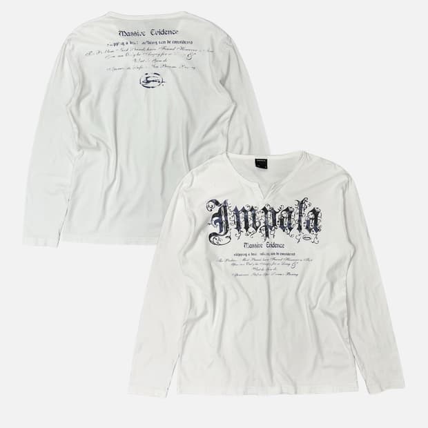 IMPALA logo slit neck t-shirt