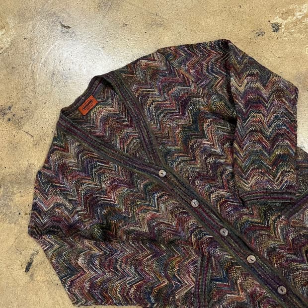 [정품] 미쏘니 Missoni 지그재그 패턴 가디건 b18