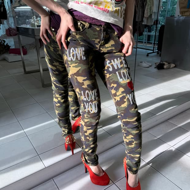 camoflage skinny jeans