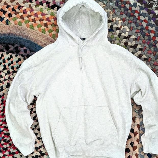 브랜디 멜빌 여성용 회색과 크림색 후디