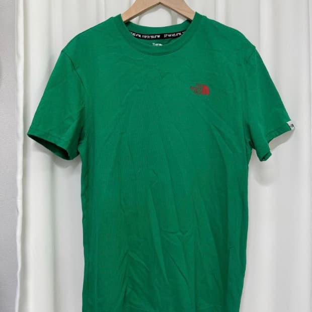 노스페이스 눕시 라운드 반팔티 그린