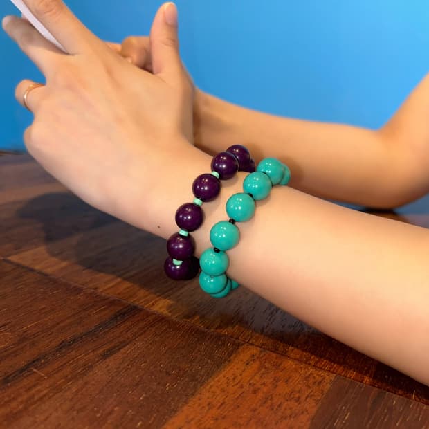 Minty grape bracelet 