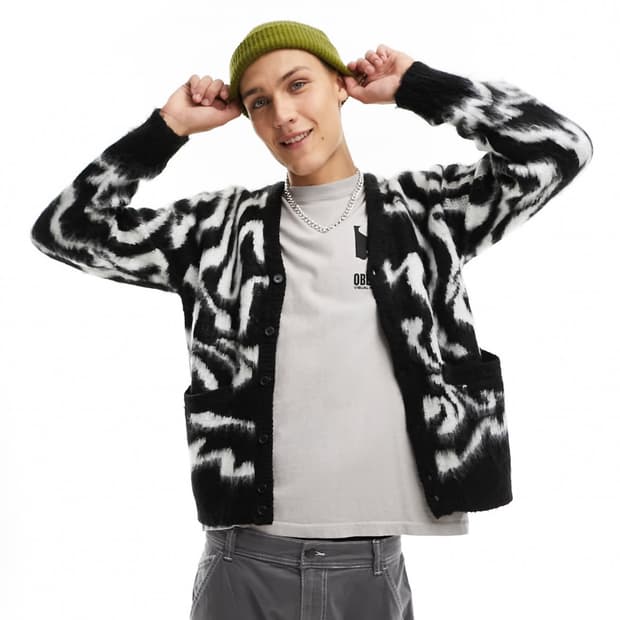 OBEY Pally Texture Cardigan