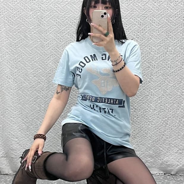 아베크롬비 올드스쿨 컨트리 레트로 순록 패치 반팔티 M C12269