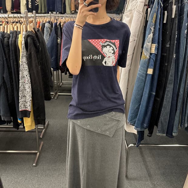 L) 베티붑 빈티지 프린팅 반팔 티셔츠