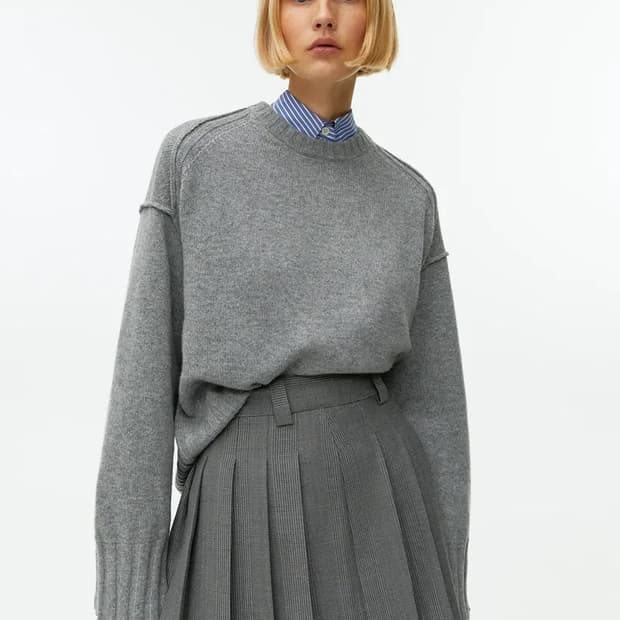 Arket 아르켓 그레이 플리츠 미니 스커트 새상품 38사이즈