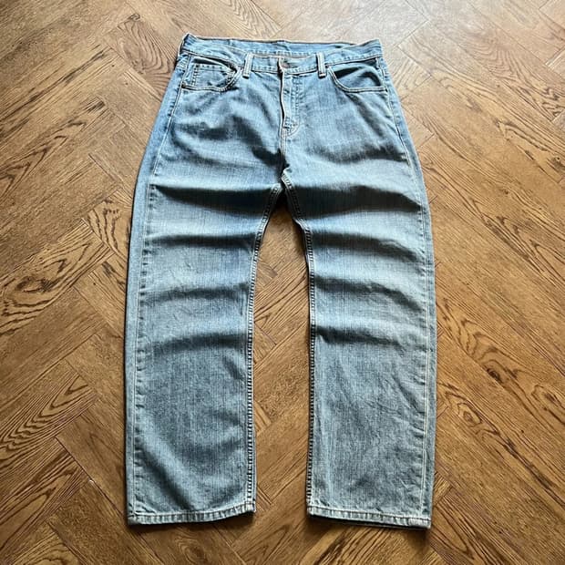 [32]리바이스 569 라이트블루 와이드핏 데님 팬츠