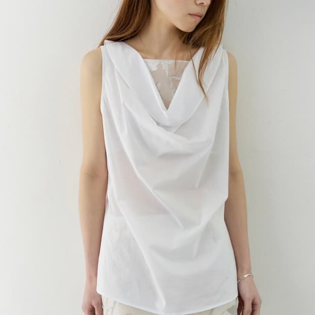 teak 티크 COWL NECK COTTON BLOUSE 블라우스