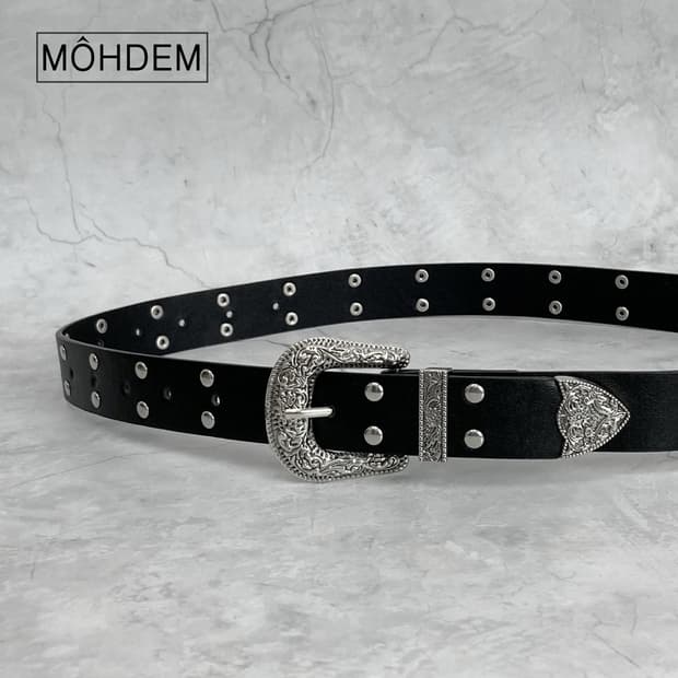 [Unisex] 투볼 스터드 웨스턴 Y2K 벨트