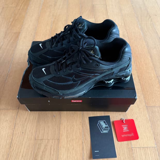 나이키 슈프림 샥스 라이드 2 블랙 270