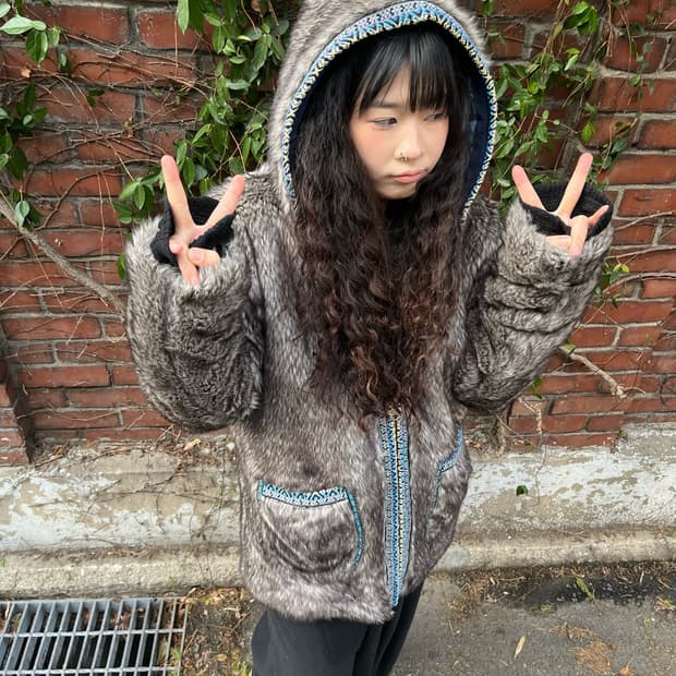 히피 무드 리버시블 아우터