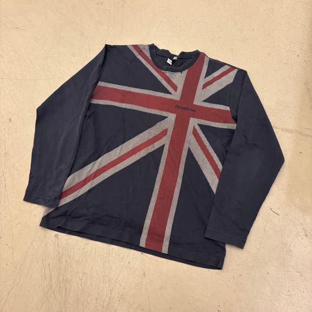 리복 유니언잭 빅로고 네이비 롱슬리브
