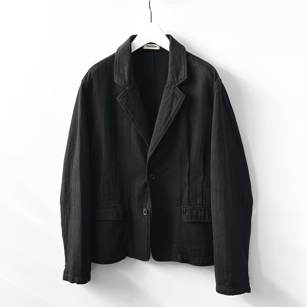 90~00s 플랜테이션 바이 이세이미야케 언더스테이티드 헤링본 자켓