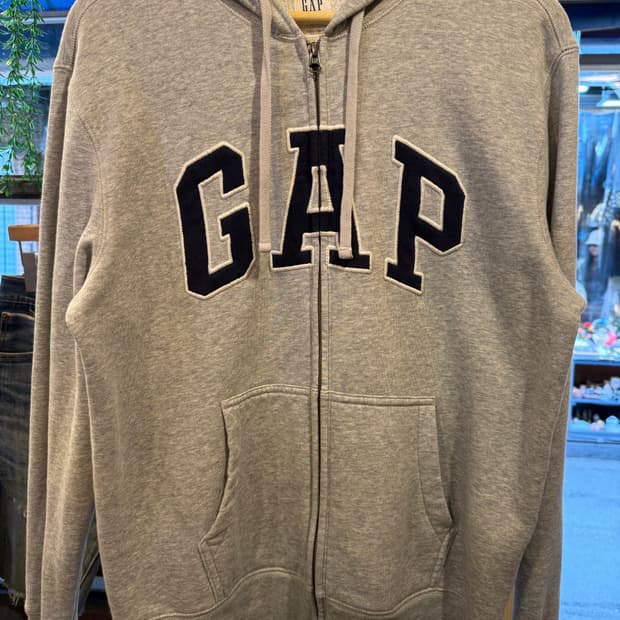 갭 그레이 후드집업