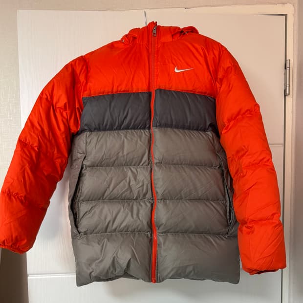 나이키 패딩 오렌지/회색 XL