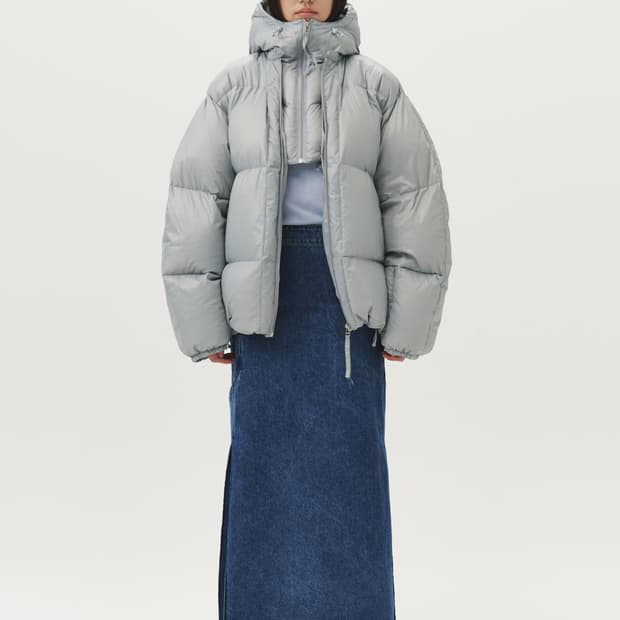 (우먼스 M) 새상품 누마레 이이 EE 우먼스 다운 파카 그레이