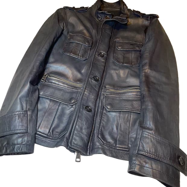 이탈리안 4포켓 필드 레더자켓