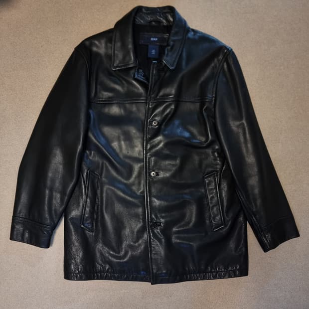 갭 올드갭 gap 레더 가죽 카코트 L 
