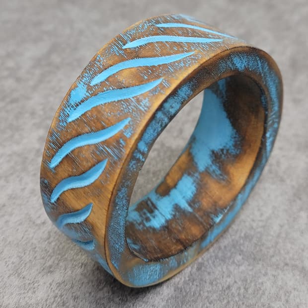 vintage wood bangle
