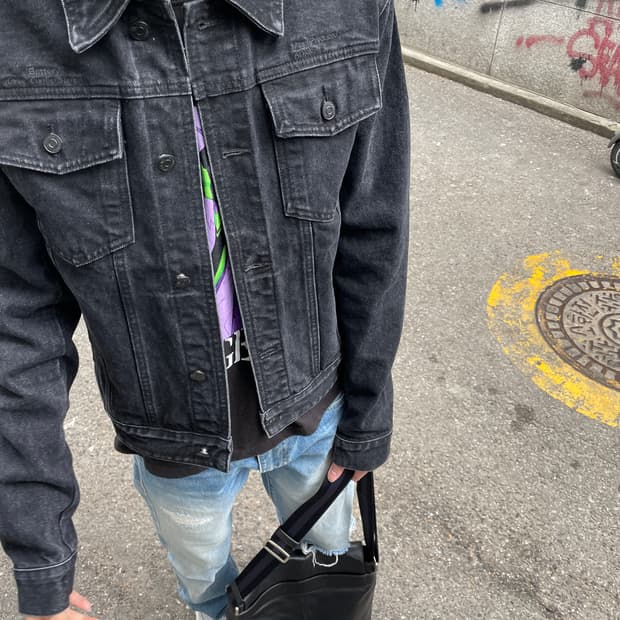 코치 남성 가죽 크로스백 블랙