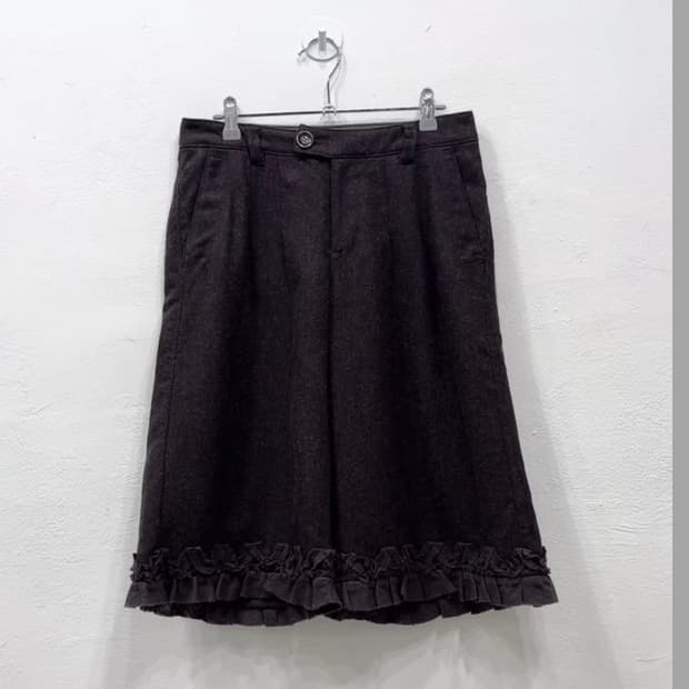 브라운 골덴 프릴 버뮤다 팬츠