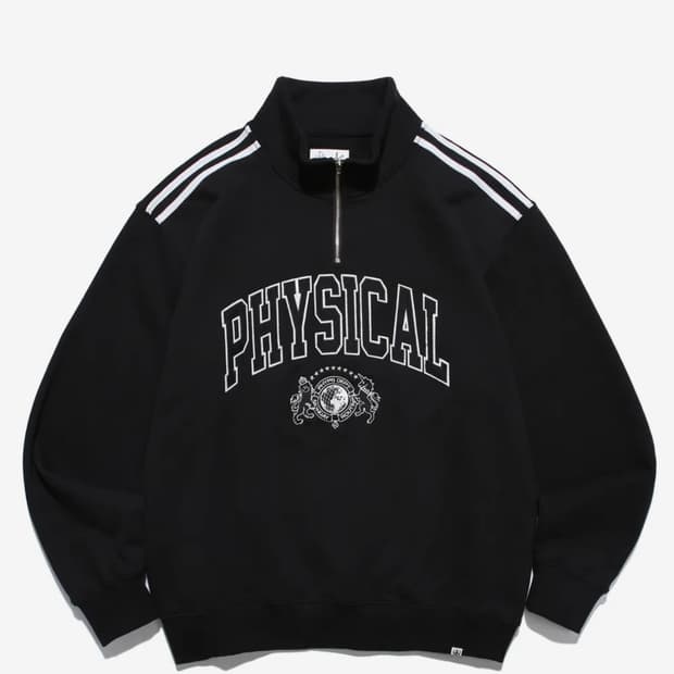 Phyps 사커 트레이닝 하프 집업 블랙