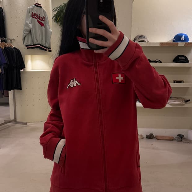 카파 스위스 국대 빅로고 스웻 집업 자켓  U37