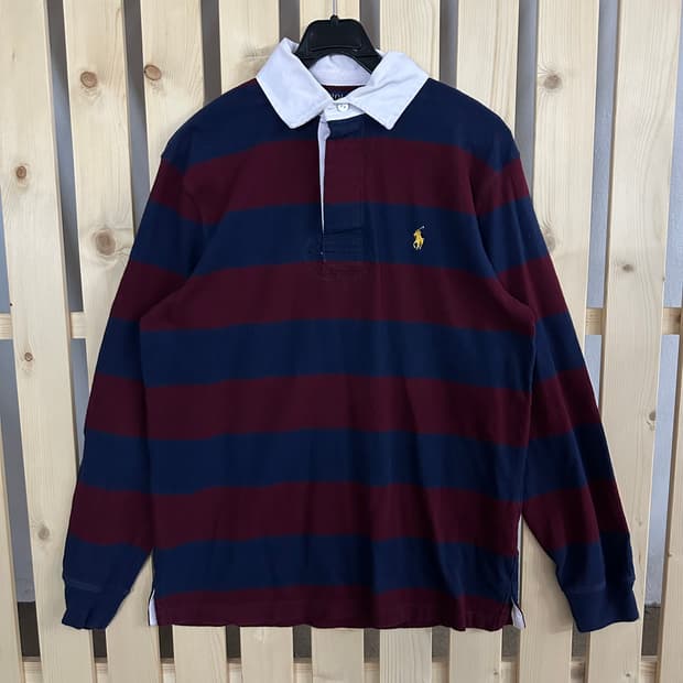 (S) 폴로 랄프로렌 스트라이프 럭비셔츠 럭비티 카라티