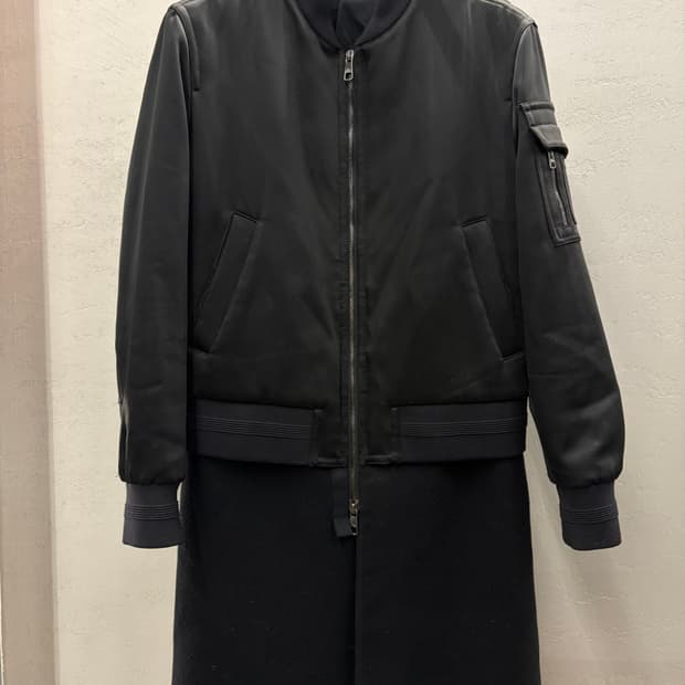 닐바렛 블랙 봄버 코트 46