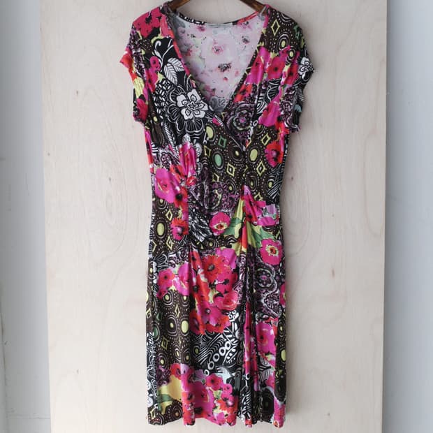 flower shirring one-piece
