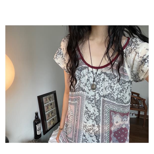 cupro pattern blouse