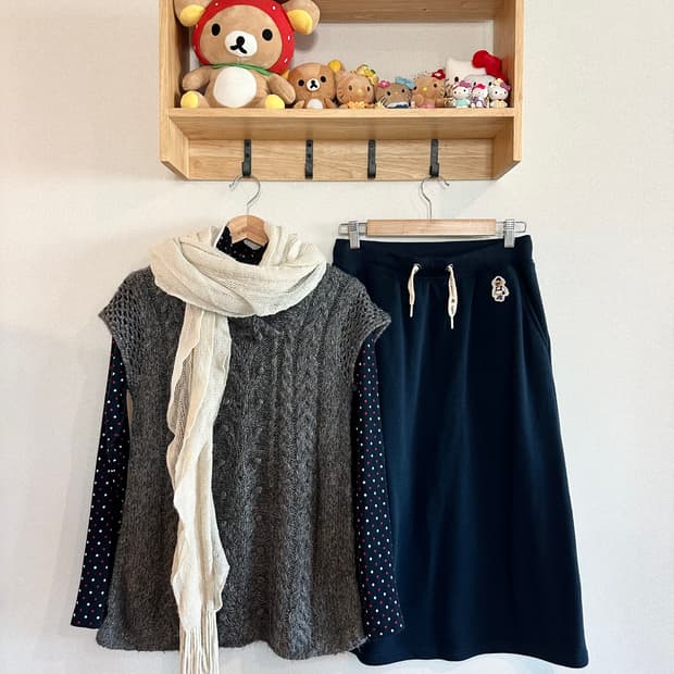 jpn 하구미 스즈코 너드 모리걸 아오이유우 레이어드 코디세트