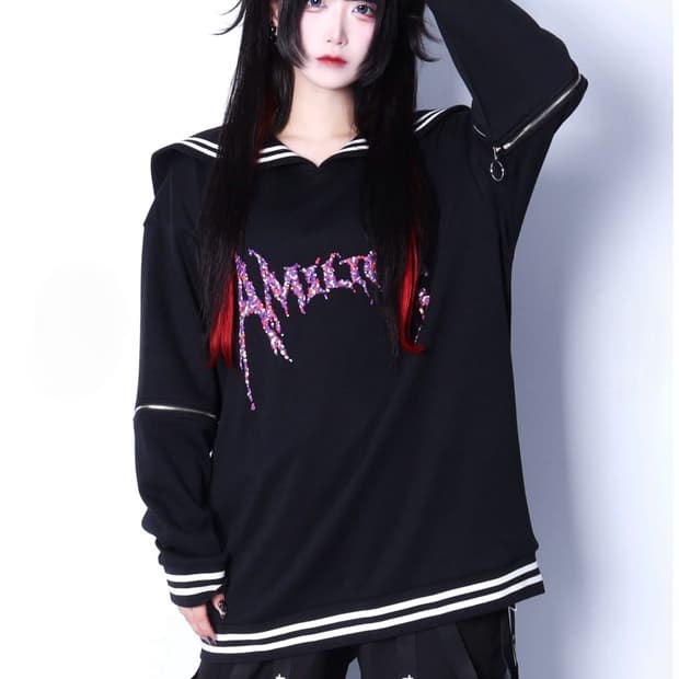 Amilige 세일러 티셔츠