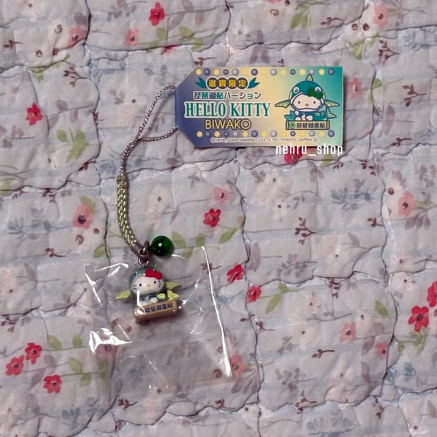 (이체시에눌) 2004년도 키티스트랩 시가 한정 비와코 은어 키티 키링