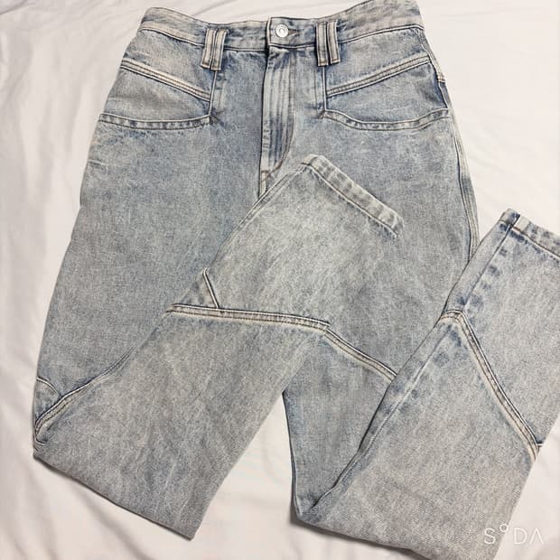 이자벨마랑 워싱 데님 팬츠