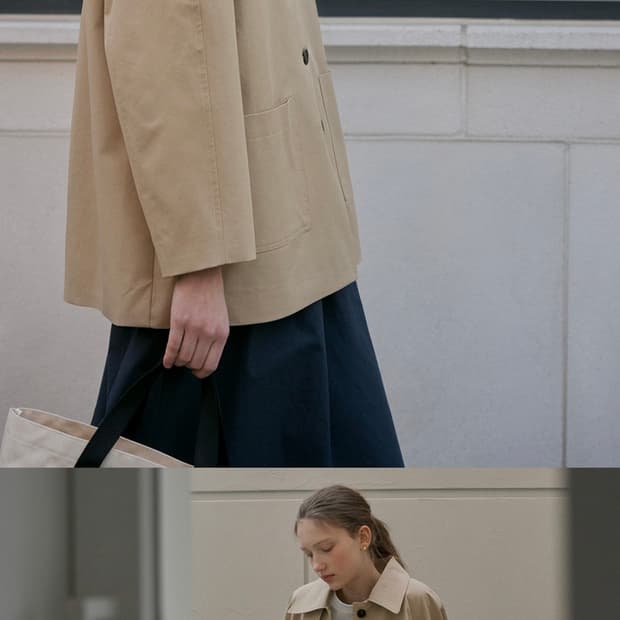 유라고 하프 트렌치코트 S