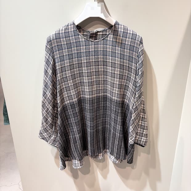 (정품/새상품) TOO GOOD 투굿 여성 울 체크 커터 탑