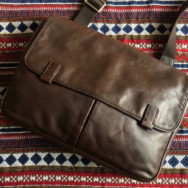 파슬 브라운 레더 크로스백 메신저백