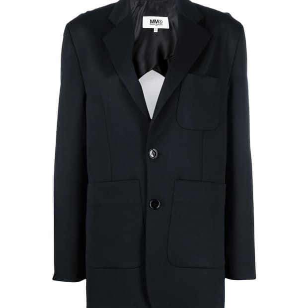 MM6 Maison Margiela - 콘트라스트 싱글 브레스티드 자켓