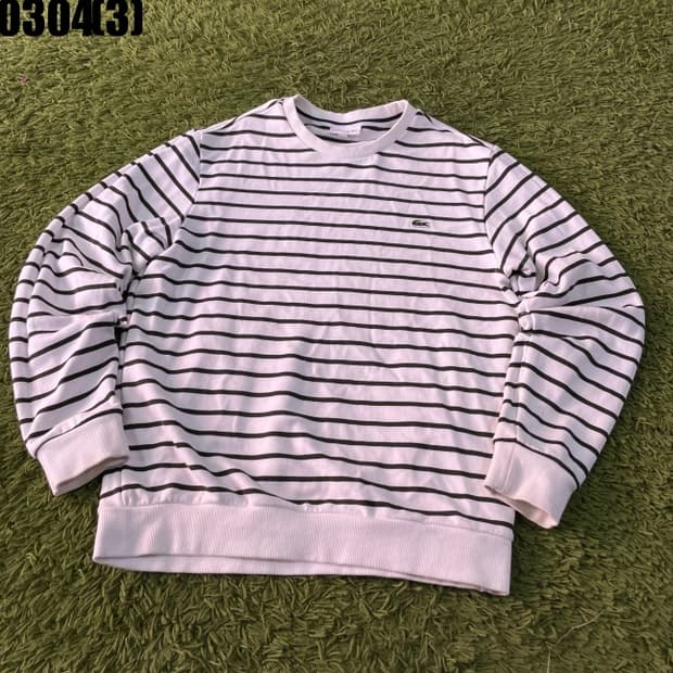 라코스테 스트라이프 맨투맨