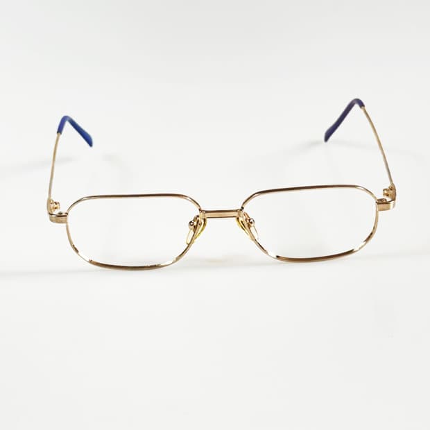 90s JENOBIA 골드 메탈 슬림 스퀘어 빈티지 안경