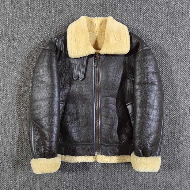 B-3 미공군 플라이트 리얼 레더 무스탕 자켓